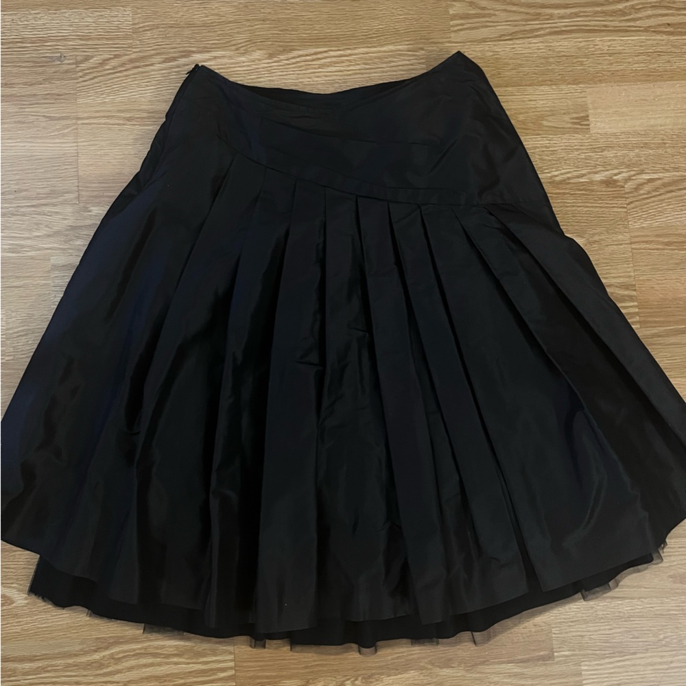 Rickie Freeman Teri jon A-Line Skirt size 8 black 100% silk